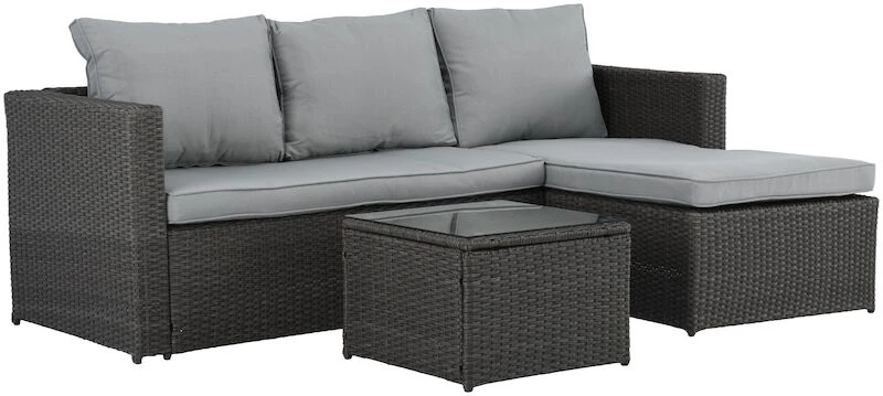 Oakland Divaanisohva Ja Sohvapöytä Tummanharmaa 6 Oakland Divaanisohva Ja Sohvapöytä Tummanharmaa - Image 6