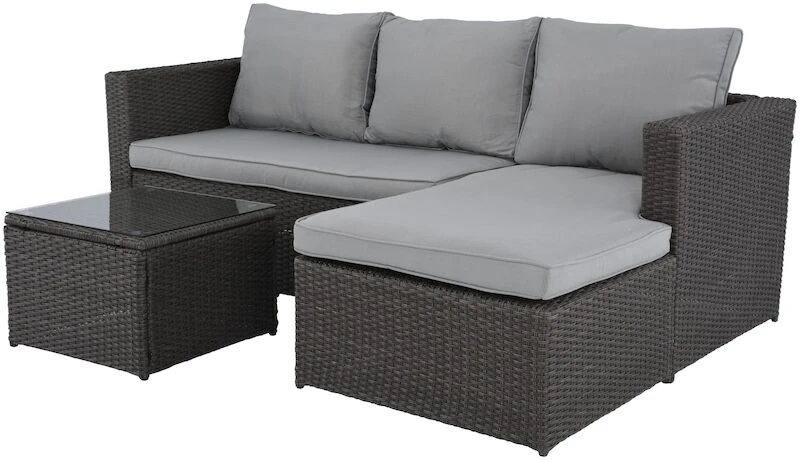 Oakland Divaanisohva Ja Sohvapöytä Tummanharmaa 5 Oakland Divaanisohva Ja Sohvapöytä Tummanharmaa - Image 5