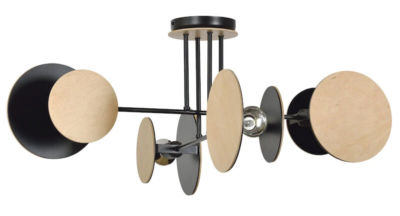 Emibig Zita Kattovalaisin 4-osainen Musta/luonnonväri 2 Emibig Zita Kattovalaisin 4-osainen Musta/luonnonväri - Image 2