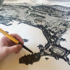 Kaverini Sella Kuopio Kaupunkijuliste 30x40 Cm