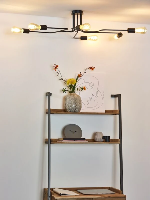 Lucide Lester Riippuvalaisin 6-osainen Musta 6 Lucide Lester Riippuvalaisin 6-osainen Musta - Image 6