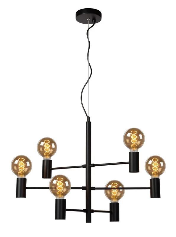 Lucide Leanne Riippuvalaisin 6-osainen Musta 3 Lucide Leanne Riippuvalaisin 6-osainen Musta - Image 3