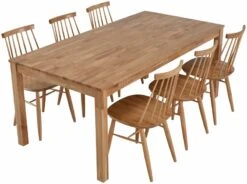 Kaarna-Scandic 6-hengen Ruokailuryhmä Lakattu Tammi 11 Kaarna-Scandic 6-hengen Ruokailuryhmä Lakattu Tammi -Yleinen Kotikauppa 2190211 ja 2194002 ta