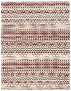 4Living Lappi Villamatto 80x200 Cm Punainen/harmaa