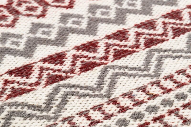 4Living Lappi Villamatto 80x200 Cm Punainen/harmaa 4 4Living Lappi Villamatto 80x200 Cm Punainen/harmaa - Image 4