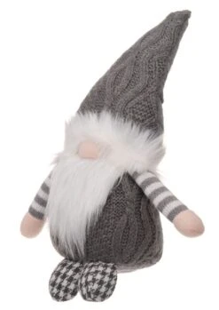 Winterseason Tonttupoika 33 Cm Harmaavalkoinen