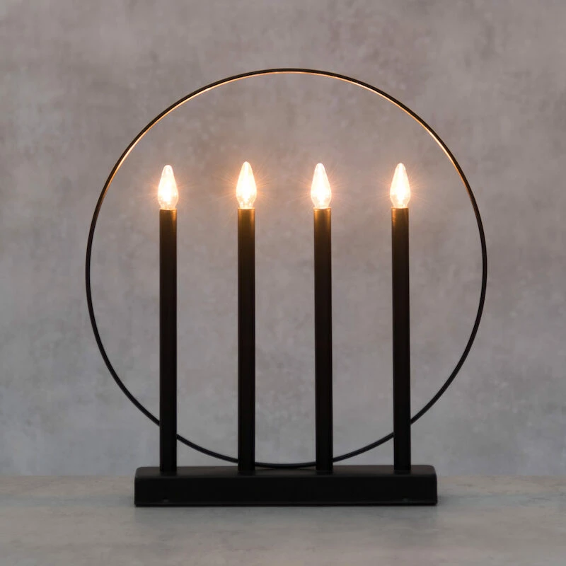 Finnlumor 4-haarainen Kynttelikkö Metalli Musta 2 Finnlumor 4-haarainen Kynttelikkö Metalli Musta - Image 2