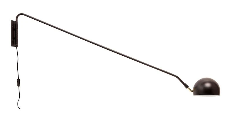 Hübsch Atelier Seinälamppu Musta/messinki 2 Hübsch Atelier Seinälamppu Musta/messinki - Image 2