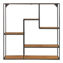 House Nordic Vita XL Seinähylly Musta, Tammihyllyillä 85x85x18 Cm -Yleinen Kotikauppa 4282015 3