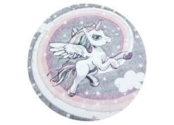 K/M Atlas Yksisarvinen Matto 120cm Pyöreä Värikäs -Yleinen Kotikauppa 42909