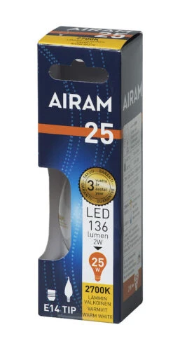 Airam Led-kynttilälamppu C35 TIP 2,5W/827 E14 FIL BX