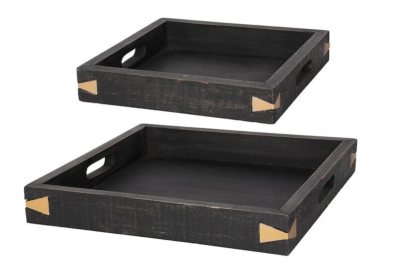 4Living Roots Tarjotin 2 Kpl Musta 4 4Living Roots Tarjotin 2 Kpl Musta - Image 4