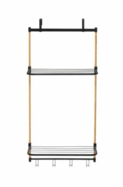 4Living Bambukuivausteline Oveen 45x28x100 Cm Musta/luonnonväri