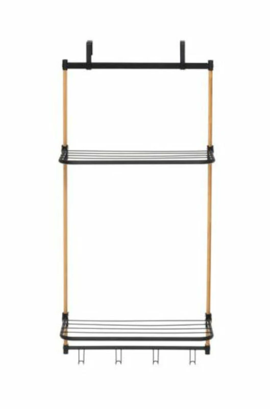 4Living Bambukuivausteline Oveen 45x28x100 Cm Musta/luonnonväri 1 4Living Bambukuivausteline Oveen 45x28x100 Cm Musta/luonnonväri
