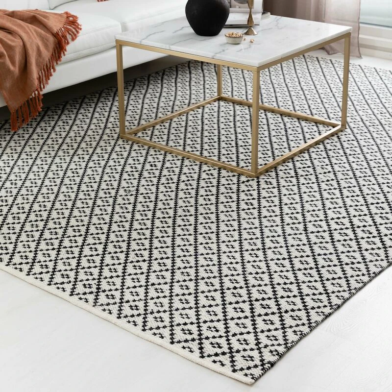 4Living Huurre Kaksipuolinen Villamatto 80x200 Cm Musta/valkoinen 6 4Living Huurre Kaksipuolinen Villamatto 80x200 Cm Musta/valkoinen - Image 6