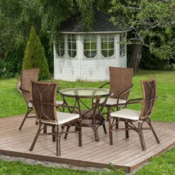 4Living Atalanta Rottinki 4-hengen Ruokailuryhmä Tummanruskea 11 4Living Atalanta Rottinki 4-hengen Ruokailuryhmä Tummanruskea -Yleinen Kotikauppa 4living atalanta rottinkiruokailuryhma