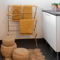 4Living Bambukuivausteline 74x36x105 Cm Luonnonväri -Yleinen Kotikauppa 4living bambu kuivausteline 1