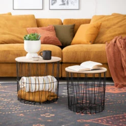 4Living String Apupöytä 37x37x35 Cm Musta