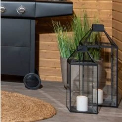 4Living Valo Lyhty 2 Kpl Setti Musta -Yleinen Kotikauppa 4living valo lyhtysetti musta