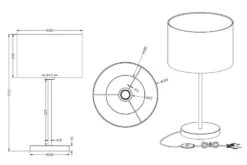 Trio Hotel Pöytävalaisin 1xE27 Musta