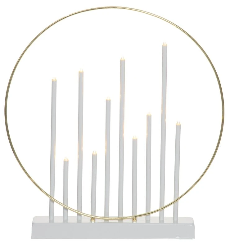 Finnlumor 10-haarainen Kynttelikkö Metalli Valkoinen 2 Finnlumor 10-haarainen Kynttelikkö Metalli Valkoinen - Image 2