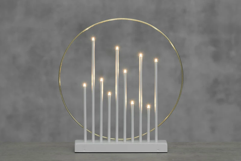 Finnlumor 10-haarainen Kynttelikkö Metalli Valkoinen 3 Finnlumor 10-haarainen Kynttelikkö Metalli Valkoinen - Image 3