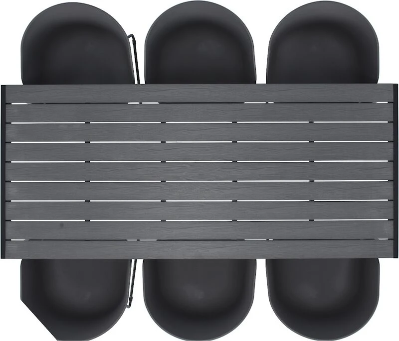 Saarni-Seattle 6-hengen Ruokailuryhmä Käsinojilla, Harmaa 1 Saarni-Seattle 6-hengen Ruokailuryhmä Käsinojilla, Harmaa