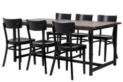 Detroit-Cafe 6-hengen Ruokailuryhmä, Musta