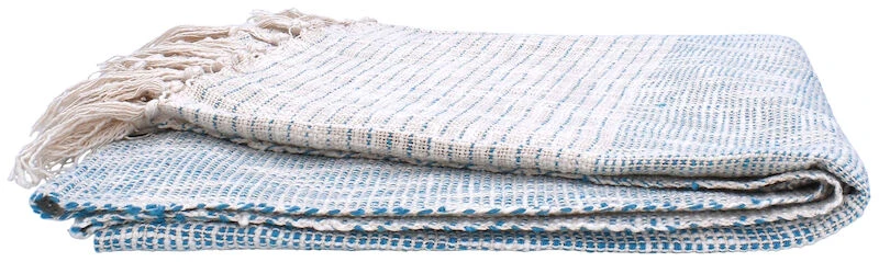 Siksak Raita Torkkupeitto 125x150 Cm Luonnonväri/sininen 5 Siksak Raita Torkkupeitto 125x150 Cm Luonnonväri/sininen - Image 5