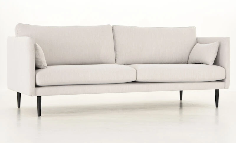 Kajo 3-istuttava Sohva Luonnonvalkoinen Ronda 06, Mustat Jalat 2 Kajo 3-istuttava Sohva Luonnonvalkoinen Ronda 06, Mustat Jalat - Image 2