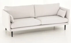 Kajo 3-istuttava Sohva Luonnonvalkoinen Ronda 06, Mustat Jalat