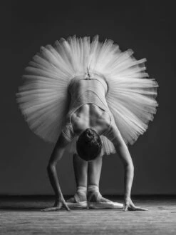 Mustavalkoinen Ballerina Juliste 30x40 Cm