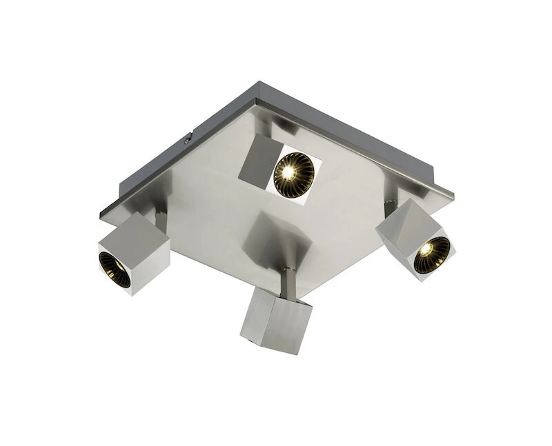 Trio Cuba LED Spotti 4-os. Neliö Harjattu Teräs 2 Trio Cuba LED Spotti 4-os. Neliö Harjattu Teräs - Image 2