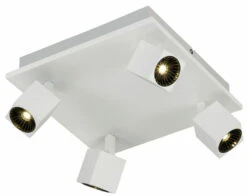 Trio Cuba LED Spotti 4-os. Neliö Harjattu Teräs