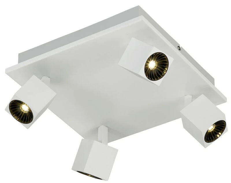 Trio Cuba LED Spotti 4-os. Neliö Harjattu Teräs 1 Trio Cuba LED Spotti 4-os. Neliö Harjattu Teräs