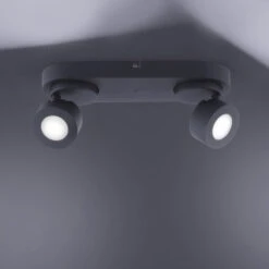 Trio WiZ Sancho LED-älykattospotti 2-osainen Musta RGB