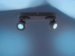 Trio WiZ Sancho LED-älykattospotti 2-osainen Musta RGB -Yleinen Kotikauppa 850110232 1