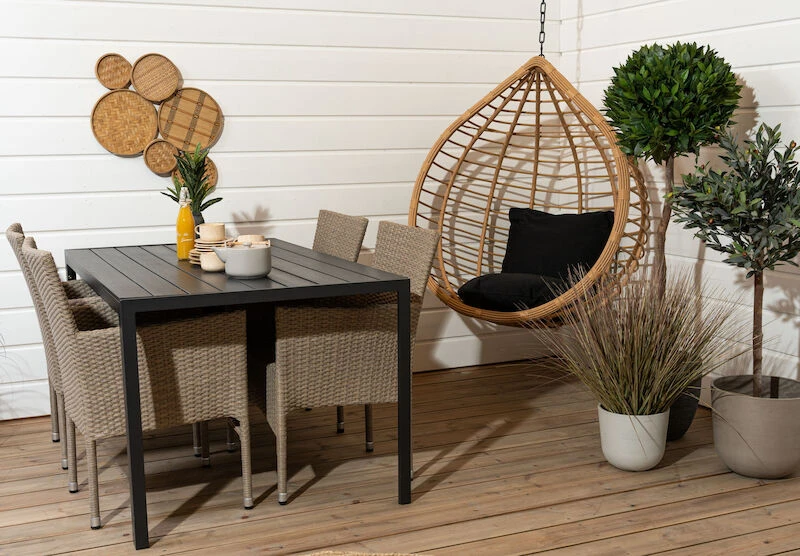 House Nordic Asta 4-hengen Ruokailuryhmä Musta/luonnonväri 4 House Nordic Asta 4-hengen Ruokailuryhmä Musta/luonnonväri - Image 4