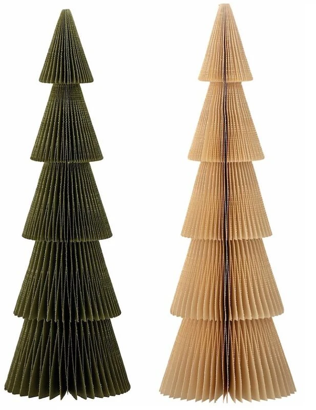 Bloomingville Milan Paperikuuset 2 Kpl 30,5 Cm Luonnonväri/vihreä 2 Bloomingville Milan Paperikuuset 2 Kpl 30,5 Cm Luonnonväri/vihreä - Image 2