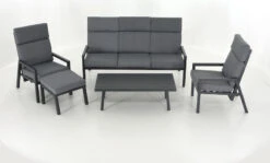 Havu Sohvaryhmä Mekanismituoleilla Musta/harmaa