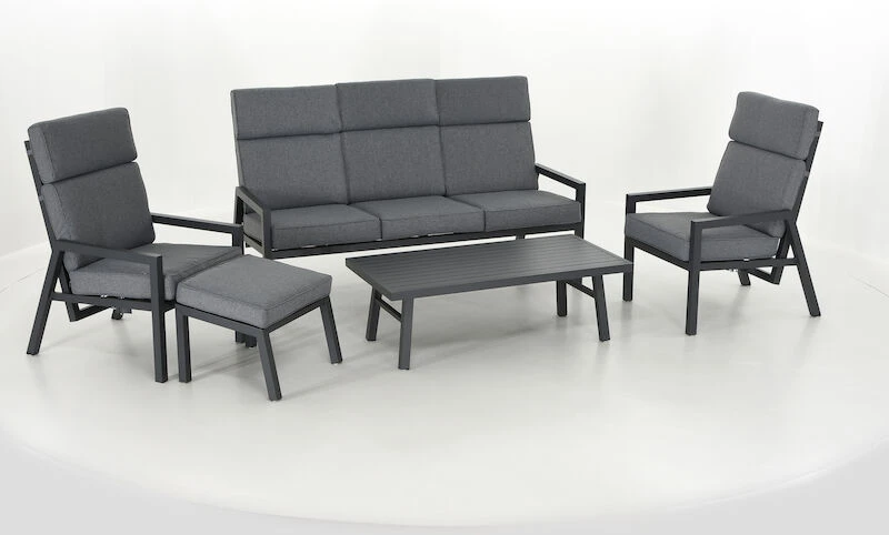 Havu Sohvaryhmä Mekanismituoleilla Musta/harmaa 6 Havu Sohvaryhmä Mekanismituoleilla Musta/harmaa - Image 6