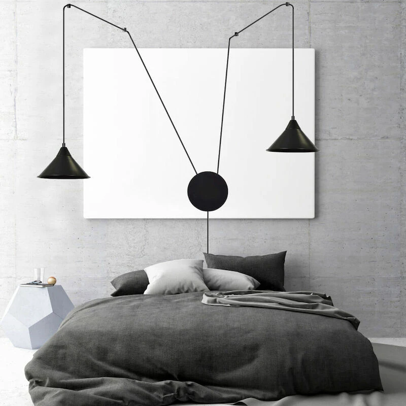 Emibig Abramo Riippuvalaisin 2-osainen Musta 4 Emibig Abramo Riippuvalaisin 2-osainen Musta - Image 4