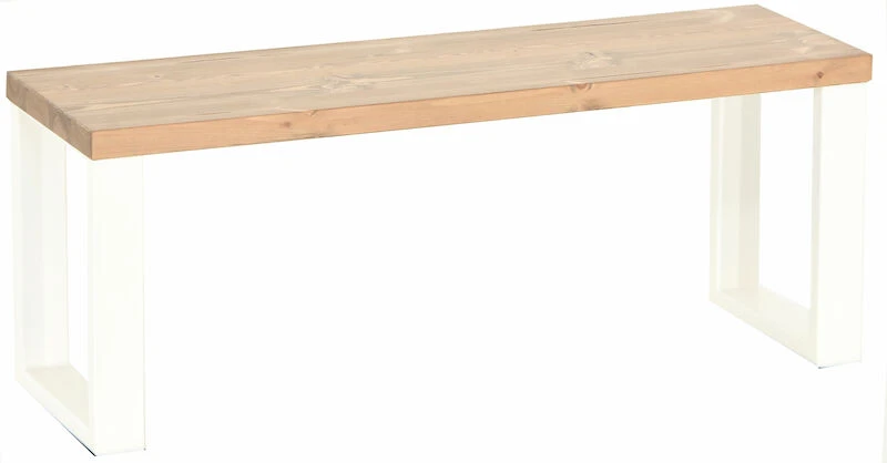 Honka Penkki 115x35 Cm Metallijalalla Antiikkipetsattu/valkoinen 6 Honka Penkki 115x35 Cm Metallijalalla Antiikkipetsattu/valkoinen - Image 6