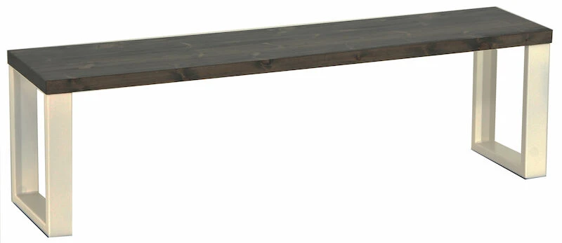 Honka Penkki 155x35 Cm Metallijalalla Harmaa/valkoinen 2 Honka Penkki 155x35 Cm Metallijalalla Harmaa/valkoinen - Image 2