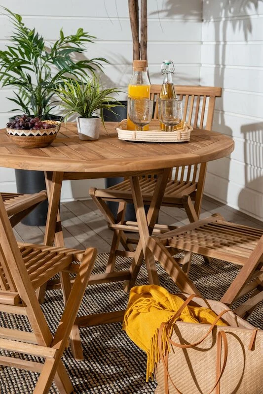 House Nordic Oviedo Pyöreä Tiikki Ruokapöytä Ø100 Cm 2-laatuinen 1 House Nordic Oviedo Pyöreä Tiikki Ruokapöytä Ø100 Cm 2-laatuinen