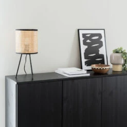 Kerä Rottinkipöytävalaisin Luonnonväri/musta 8 Kerä Rottinkipöytävalaisin Luonnonväri/musta -Yleinen Kotikauppa Kera rottinkivalaisin miljoossa web 1