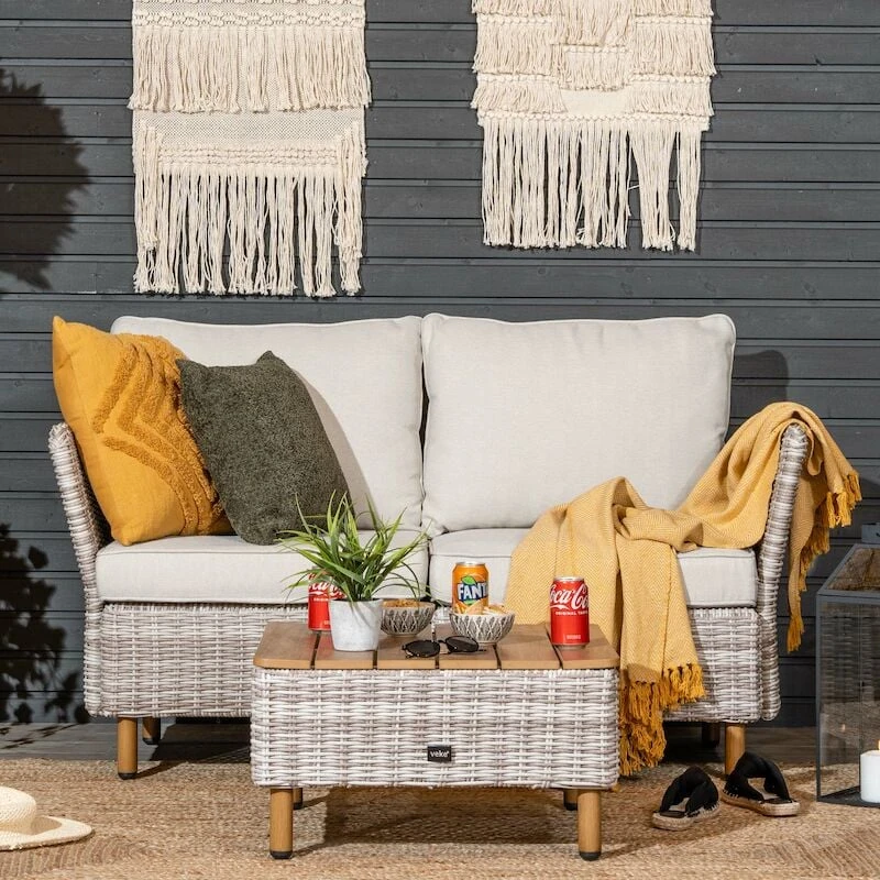 Lehdokki 2-istuttava Sohva Greige/luonnonvalkoinen 2 Lehdokki 2-istuttava Sohva Greige/luonnonvalkoinen - Image 2