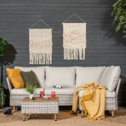 Lehdokki Avokulmasohva Sohvapöydällä Greige/luonnonvalkoinen -Yleinen Kotikauppa Lehdokki avokulmasohva greige luonnonvalk miljoossa 28