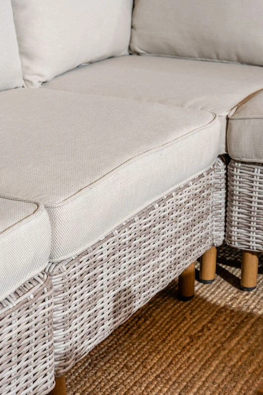 Lehdokki Kulmasohva 2K3 Greige/luonnonvalkoinen 1 Lehdokki Kulmasohva 2K3 Greige/luonnonvalkoinen