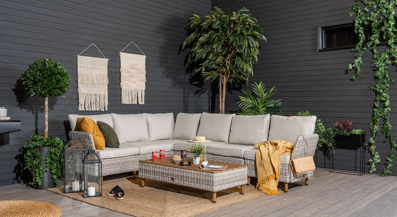 Lehdokki Kulmasohva 2K3 Greige/luonnonvalkoinen 3 Lehdokki Kulmasohva 2K3 Greige/luonnonvalkoinen - Image 3